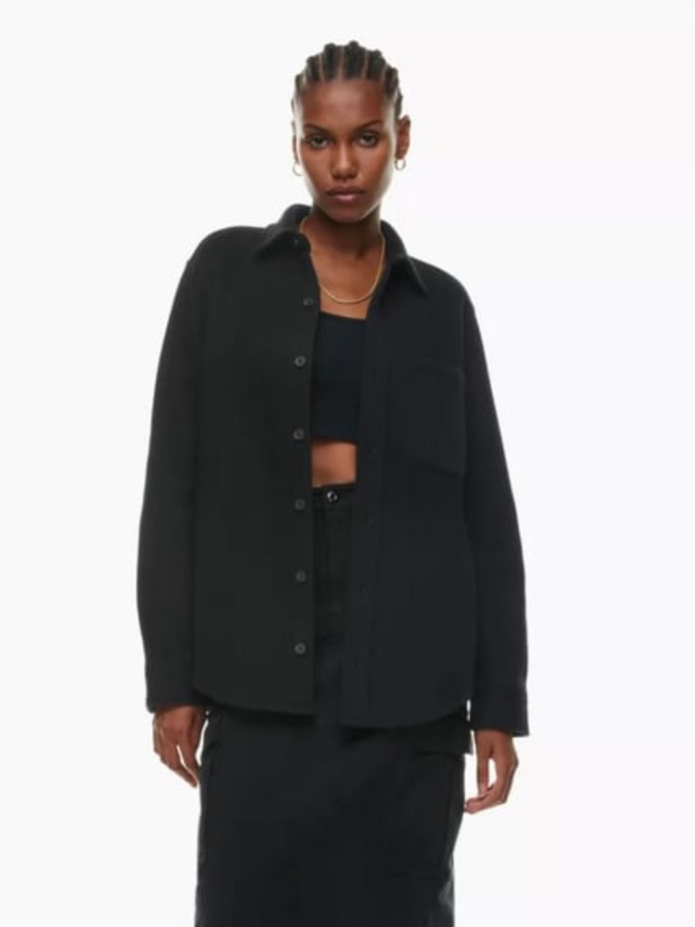 TNA Cozy Fleece Boyfriend Shirt Jacket